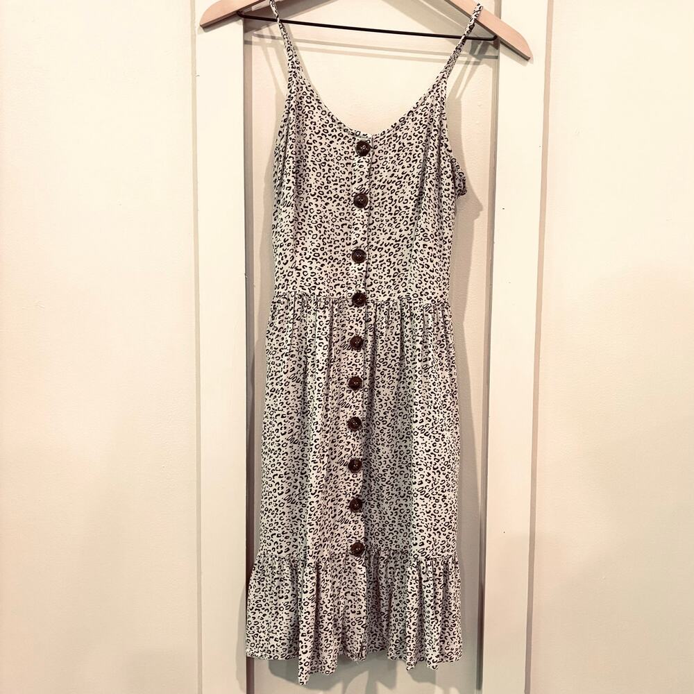 Japna Fit & Flare Cheetah Print Dress size M - Picture 2 of 9